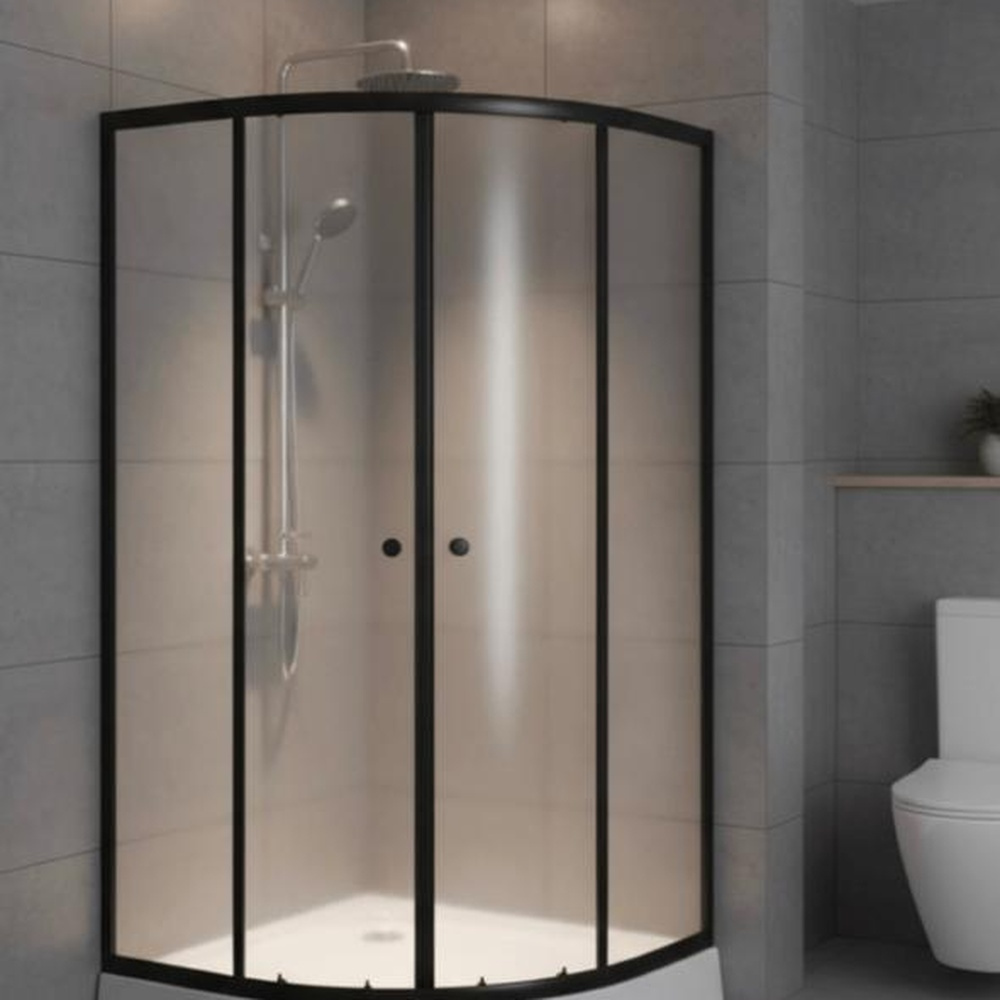 Corner shower enclosure