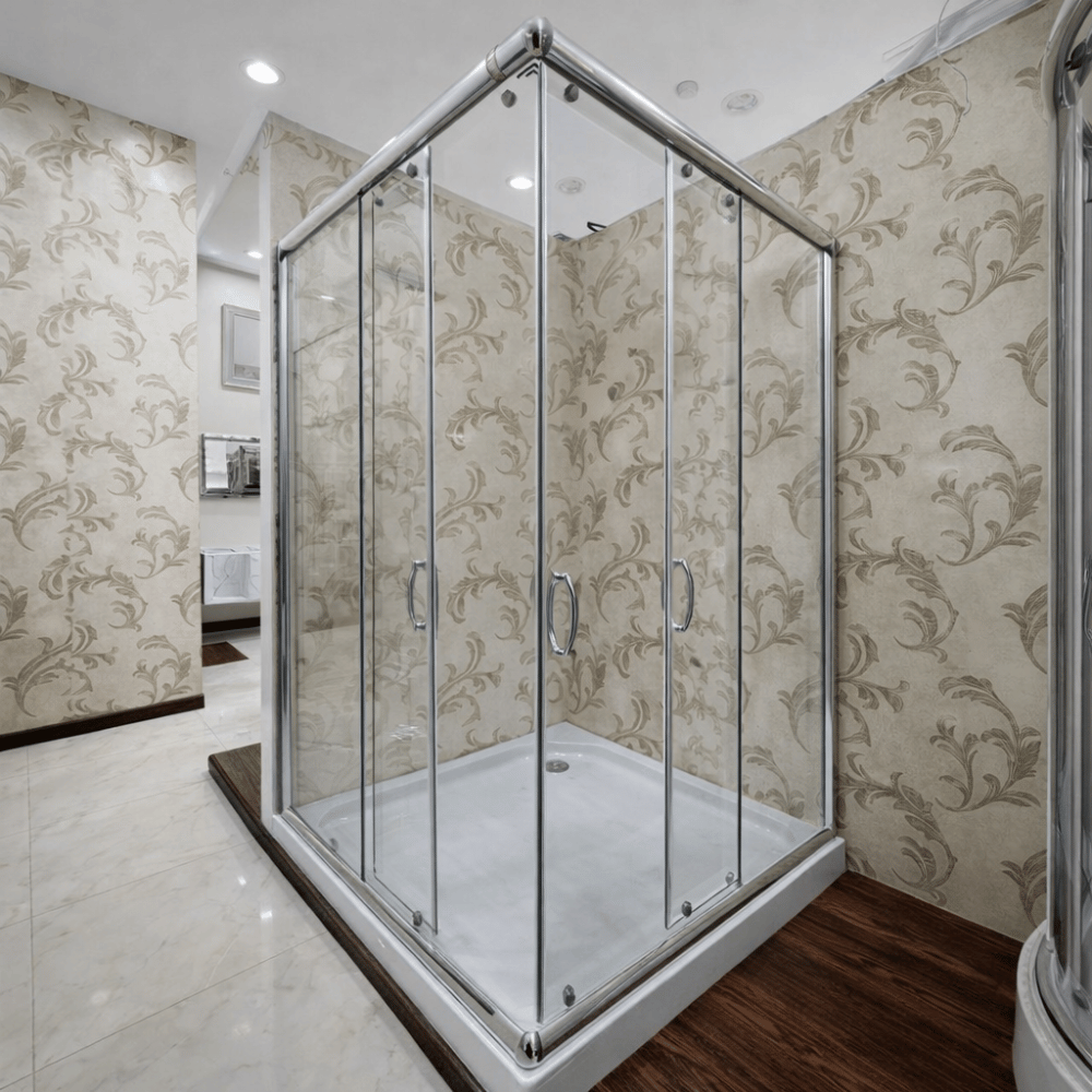 Tempered glass shower enclosure with tray – 100x100cm / 80x80cm