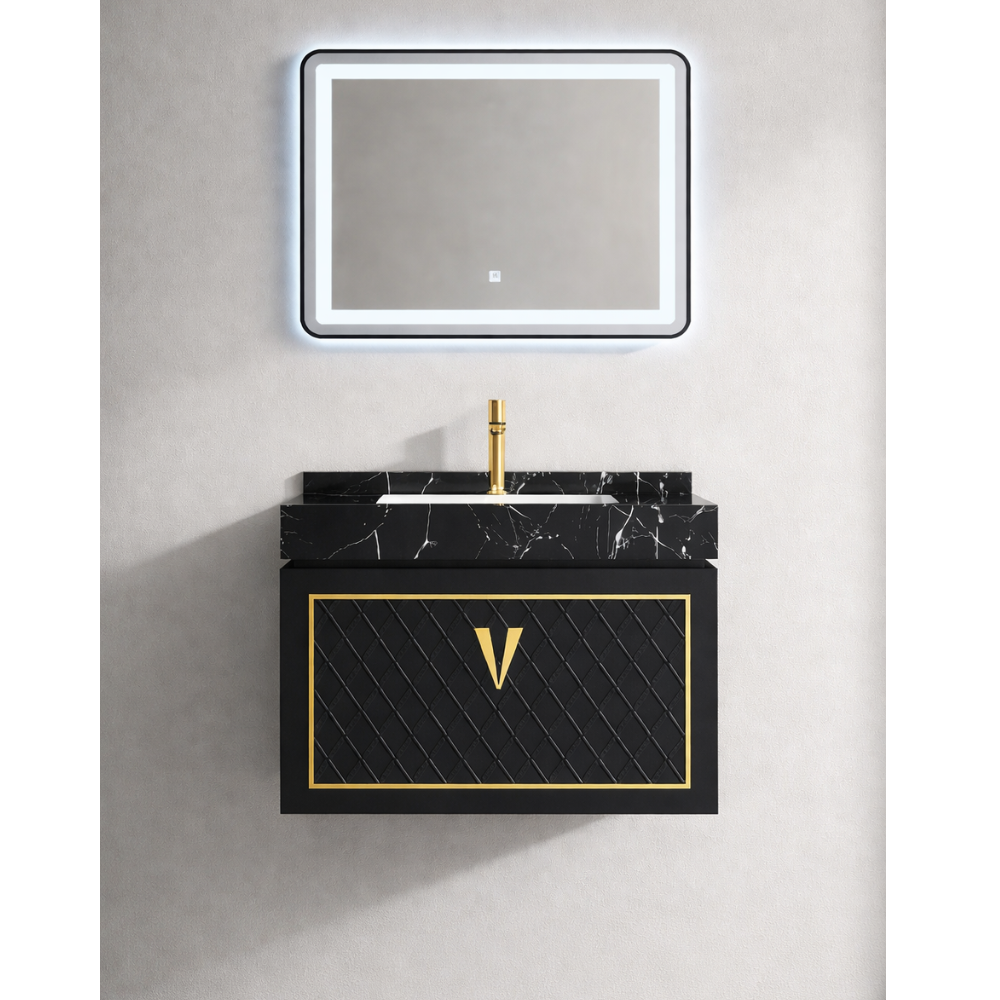 Marble led mirror cabinet rectangle