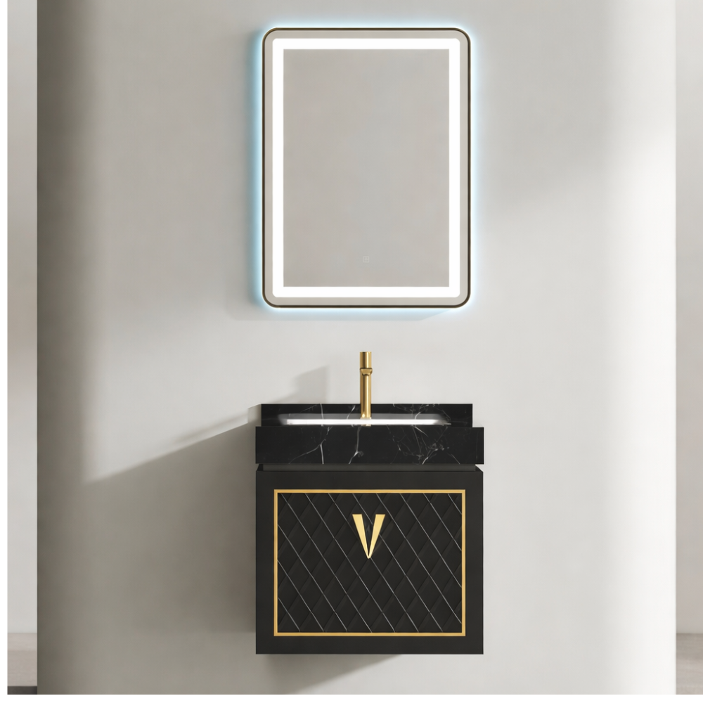 Marble led mirror cabinet