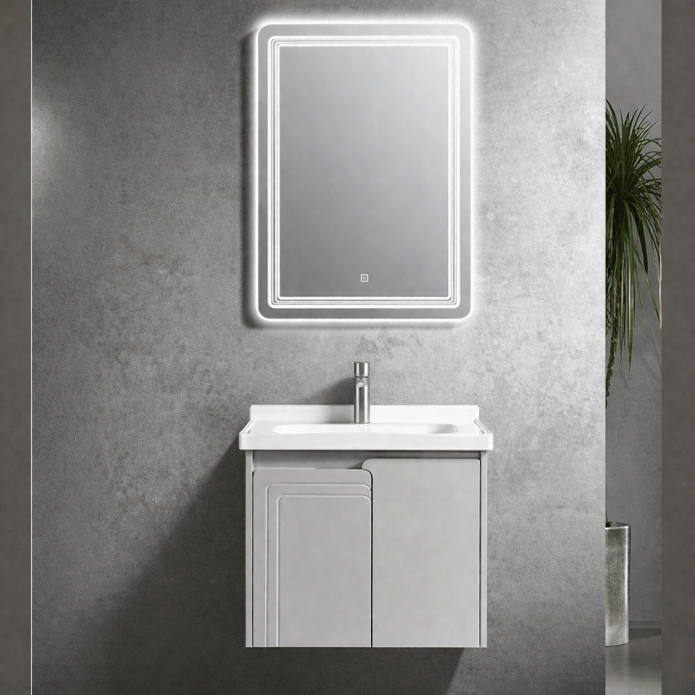 Rectangular mirror cabinet