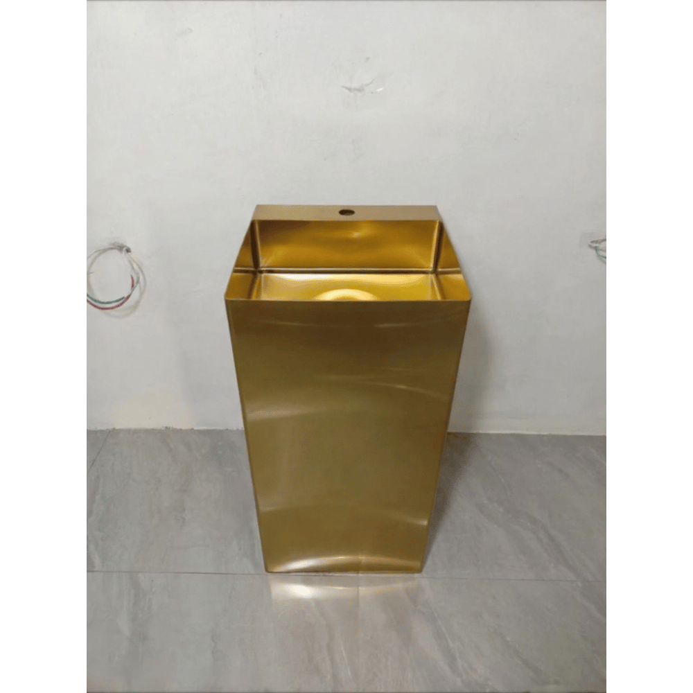 gold color freestanding washbasin (1)